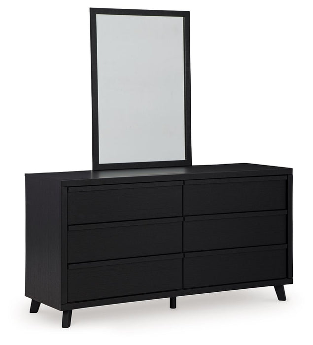 Danziar - Black - Dresser And Mirror - Simple Home Plus
