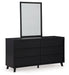 Danziar - Black - Dresser And Mirror - Simple Home Plus