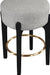 Torino - Backless Counter Stool With Brushed Black Base (Set of 2) - Simple Home Plus