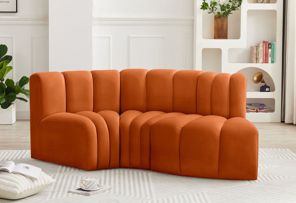 Arc - Velvet 3 Piece Modular L-Shaped Sofa - Simple Home Plus