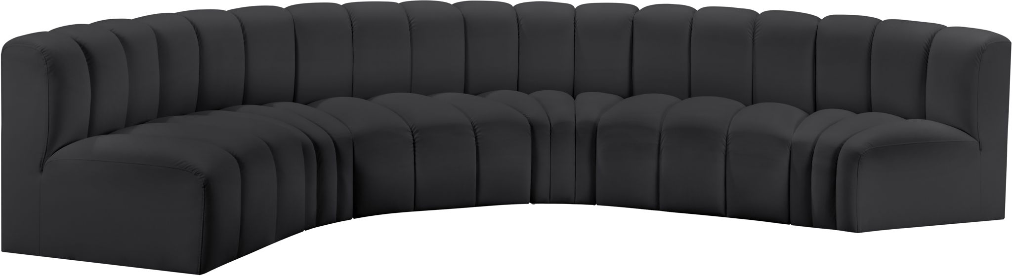 Arc - Faux Leather 6 Piece U-Shaped Modular Sofa - Simple Home Plus