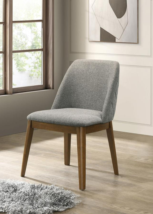 Franklin - Upholstered Dining Side Chair (Set of 2) - Gray - Simple Home Plus