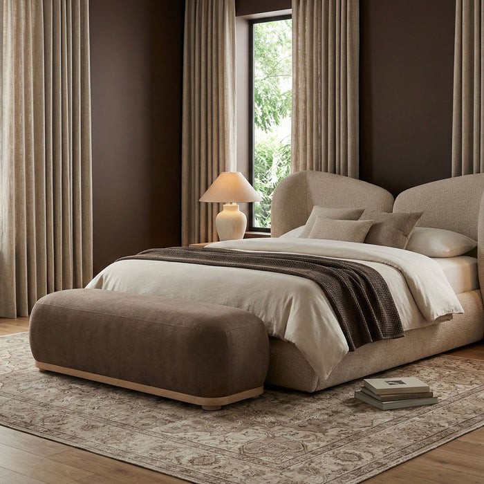 Calum - Bench - Light Brown Frame - Simple Home Plus