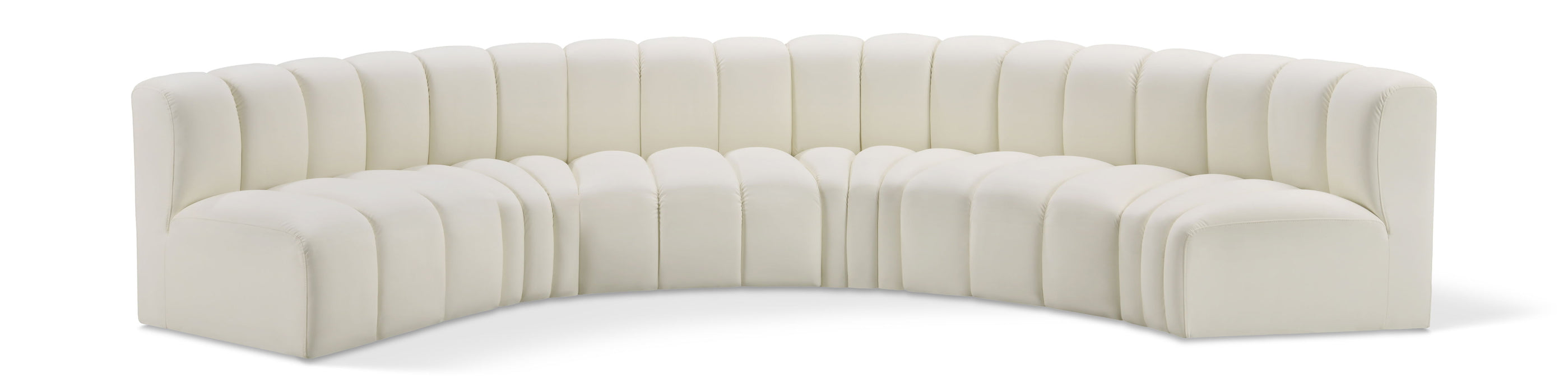 Arc - Faux Leather 6 Piece U-Shaped Modular Sofa - Simple Home Plus