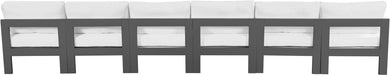 Nizuc - Outdoor Patio 6 Seat Armless Modular Sofa With Gray Frame - Simple Home Plus