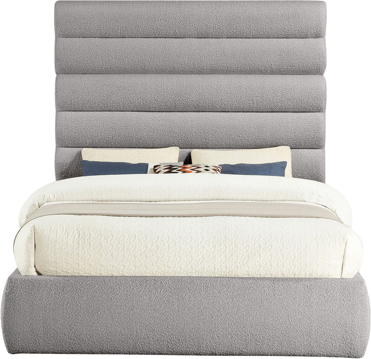 Adam - Boucle Fabric Bed With 70.5" Headboard - Simple Home Plus