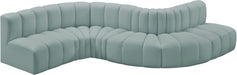 Arc - Faux Leather 6 Piece Curved Modular Sofa - Simple Home Plus