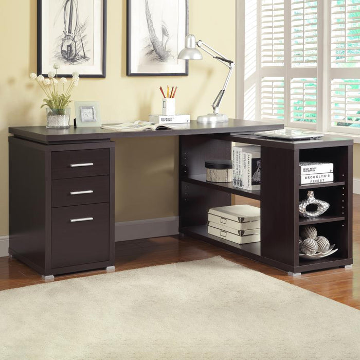 Yvette - 3-Drawer L-Shape Computer Desk - Simple Home Plus