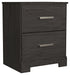 Belachime - Charcoal - Two Drawer Night Stand - Simple Home Plus