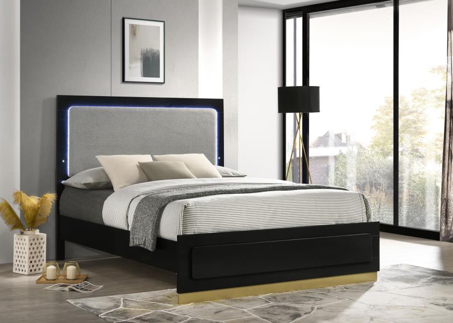 Caraway - Wood LED Panel Bed - Simple Home Plus