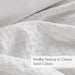 Mina - King/California King Weave Textured Duvet Cover Set - White - Simple Home Plus