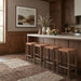 Entwine - Vegan Leather Upholstered Backless Counter Stool - Painted Brown - Simple Home Plus