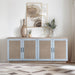 Mattie - Accent Cabinet - Wheat / Gray - Simple Home Plus