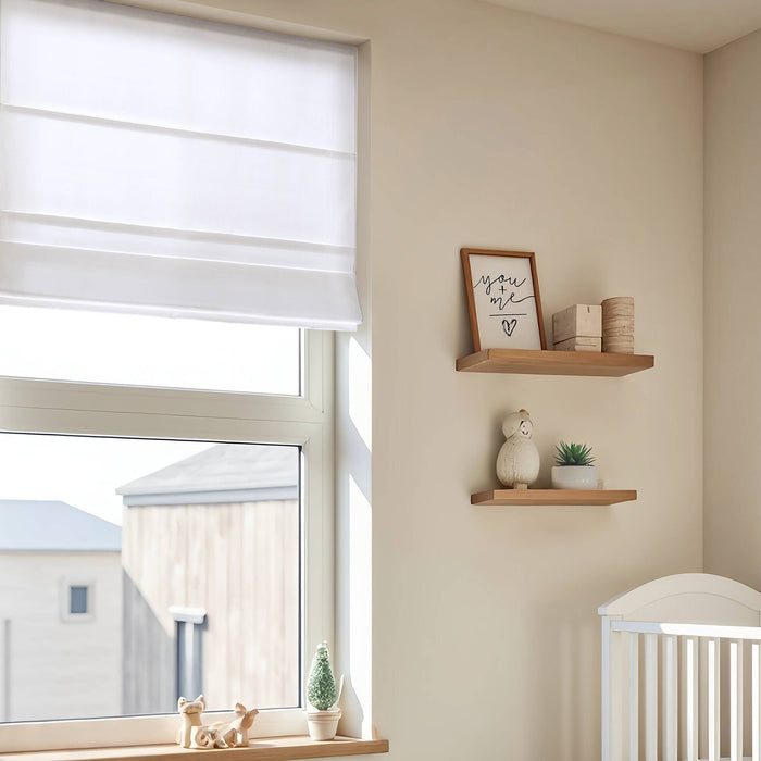 Galen Matte - 35x64" Cordless Roman Blind Galen Matte Fabric - Matte White - Simple Home Plus