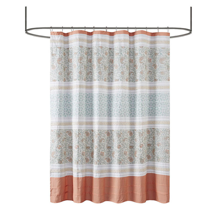 Dawn - Shower Curtain - Coral - Simple Home Plus
