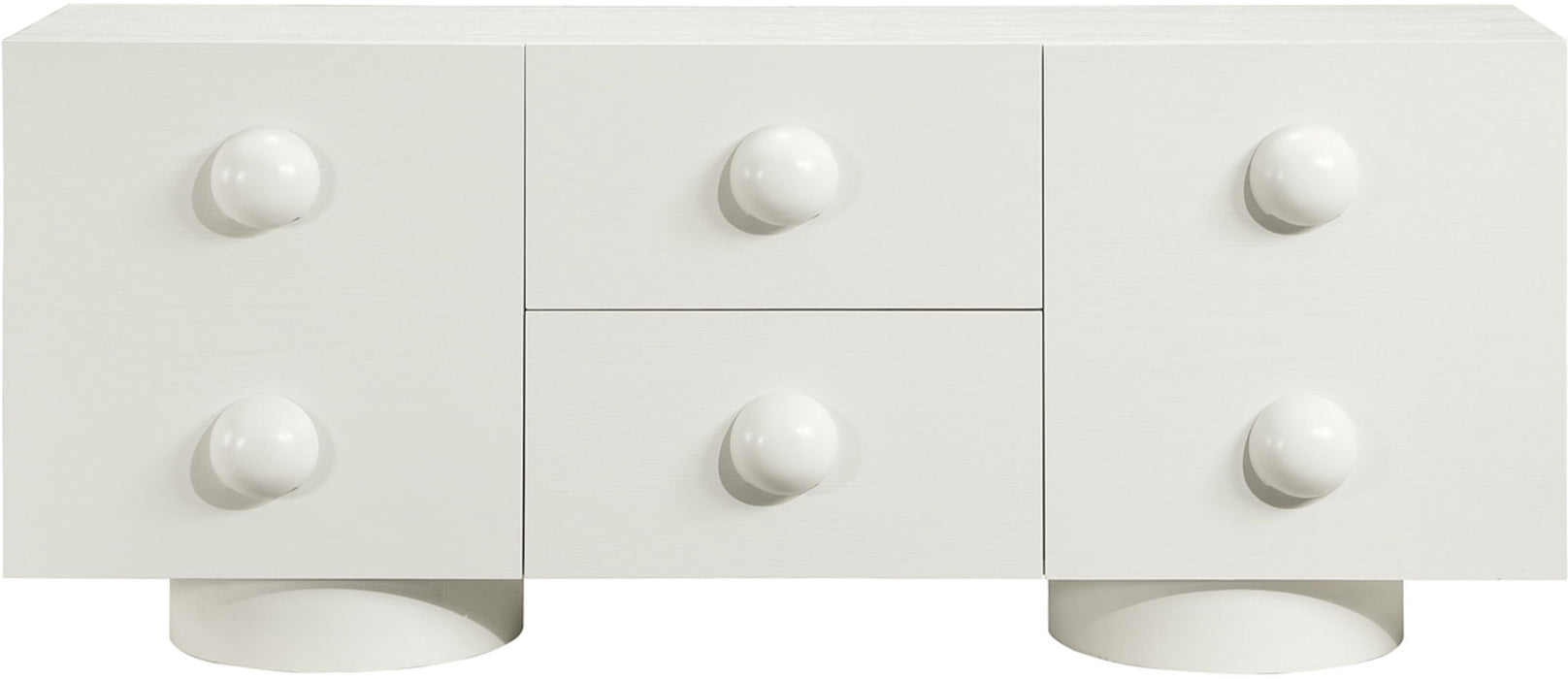 Bubble - Rubberwood with Oak Veneer Sideboard / Buffet - Simple Home Plus
