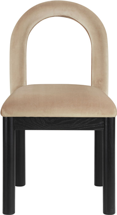 Conrad - Velvet Dining Chair With Black Legs - Simple Home Plus