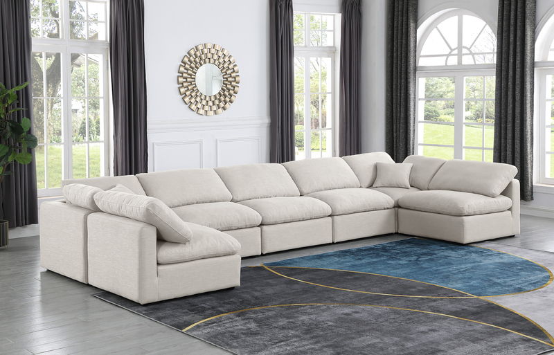 Indulge - Linen 7 Piece Modular U-Shaped Sectional