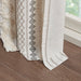 Imani - Cotton Printed Curtain Panel With Chenille Stripe And Lining - Ivory - Simple Home Plus
