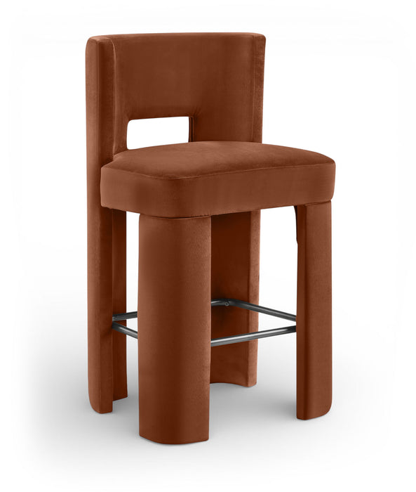 Zuno - Velvet Performance Fabric Upholstered Bar Stool (Set of 2) - Simple Home Plus