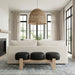 Woodcrest - Vegan Leather Upholstered Bench - Painted Natural Base - Simple Home Plus