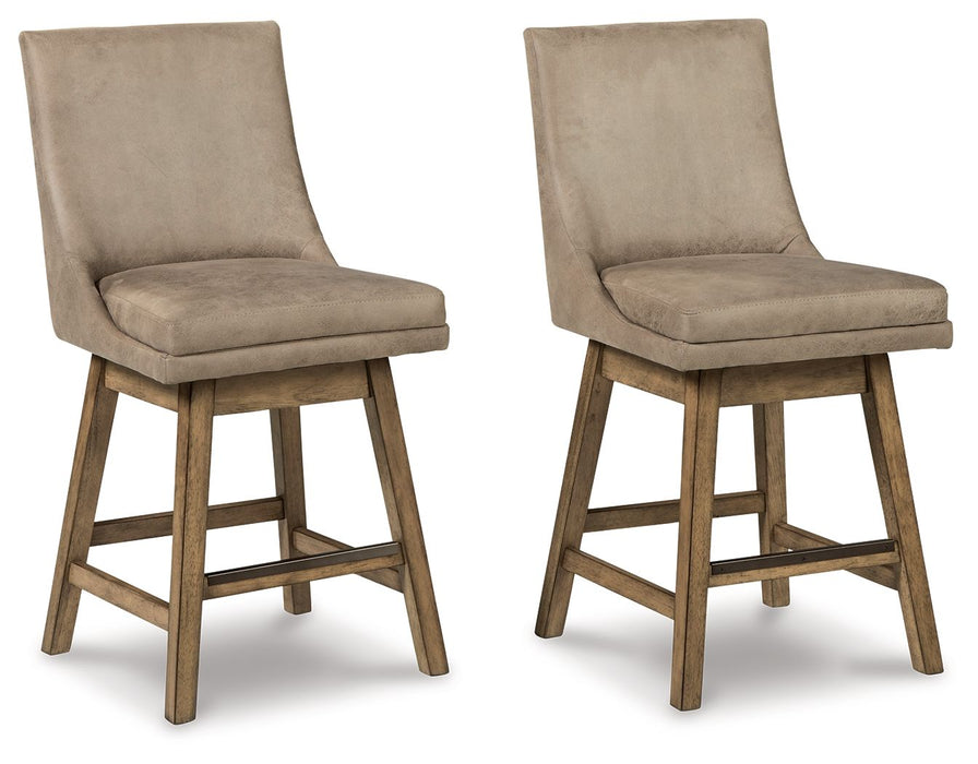 Tallenger - Swivel Barstool (Set of 2) - Simple Home Plus