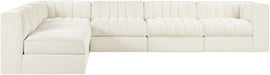 Rummi - Velvet Performance Fabric Upholstered 6 Piece Modular Sectional (With 3 Corner Chairs) - Simple Home Plus