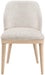 Valeo - Linen Textured Fabric Upholstered Dining Chair (Set of 2) - Painted Natural Base - Simple Home Plus