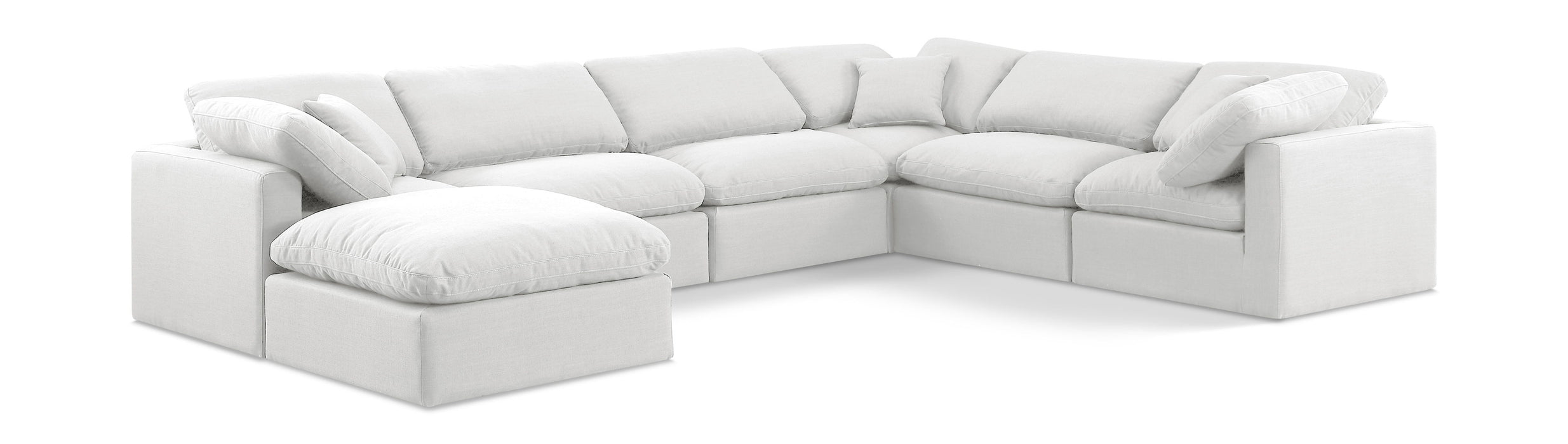 Indulge - Linen 7 Piece Modular Sectional - White - Simple Home Plus
