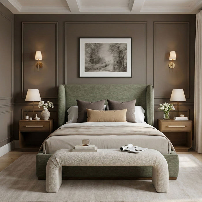Aurin - Upholstered Bed - Simple Home Plus