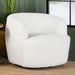 Hudson - Faux Sheepskin Upholstered Swivel Chair - Natural - Simple Home Plus