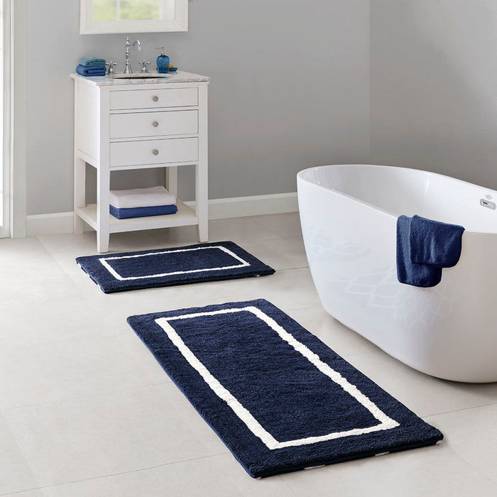 Bittman - 21" x 34" Reversible Bath Rug - Navy - Simple Home Plus