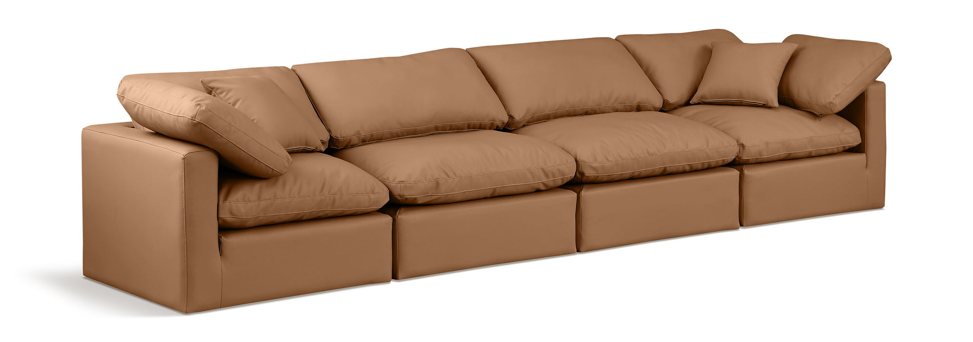 Indulge - Faux Leather 4 Seat Modular Sofa - Simple Home Plus