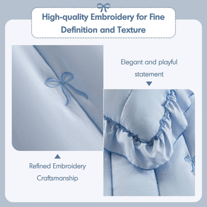 Liv - Quilt Set - Blue - Simple Home Plus