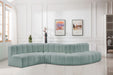 Arc - Faux Leather 6 Piece Curved Modular Sofa - Simple Home Plus