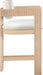 Sacha - Velvet Stool With Natural Base - Simple Home Plus