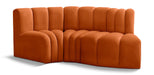 Arc - Velvet 3 Piece Modular L-Shaped Sofa - Simple Home Plus
