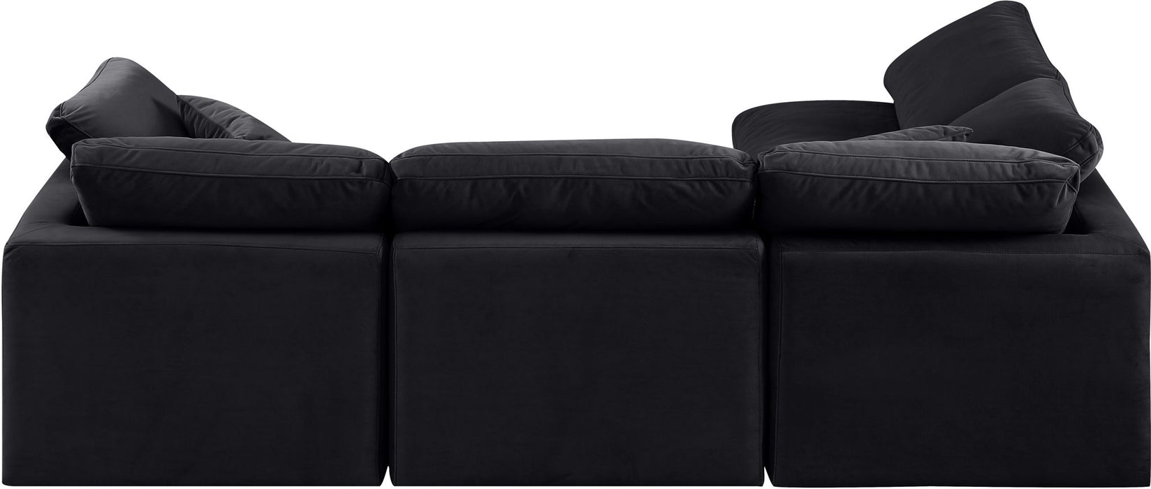 Indulge - Velvet 4 Piece Modular Sectional - Simple Home Plus
