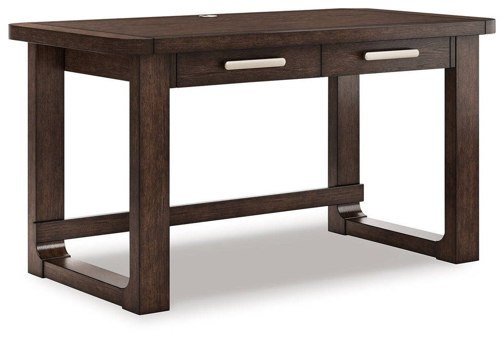 Breckington - Dark Brown - Home Office Desk - Simple Home Plus