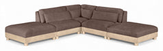 Turin - Chenille Fabric Upholstered Modular Sectional - Brown - Simple Home Plus