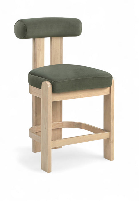 Arienzo - Velvet Performance Fabric Upholstered Counter Stool (Set of 2) - Simple Home Plus
