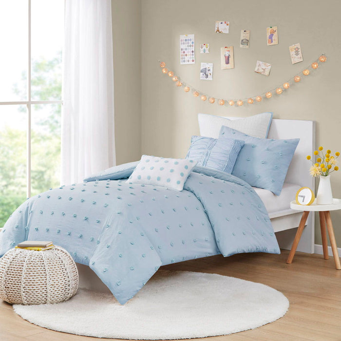 Brooklyn - Twin Duvet Cover Set - Blue - Simple Home Plus