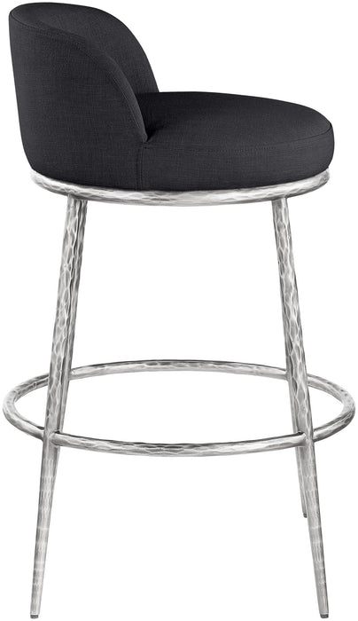 Ferro - Performance Fabric Upholstered Bar Stool - Antique Silver - Simple Home Plus