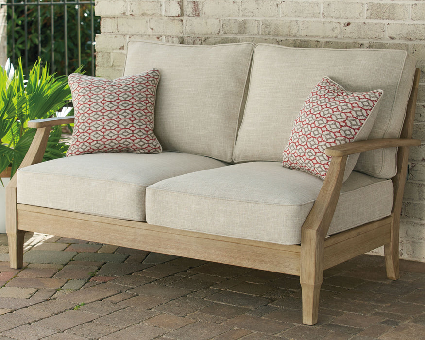 Clare View - Beige - Loveseat w/Cushion - Simple Home Plus