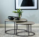 Lainey - 2 Piece Round Faux Marble Nesting Coffee Table - Simple Home Plus