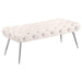 Ella - Upholstered Tufted Bench Metal Legs - Simple Home Plus