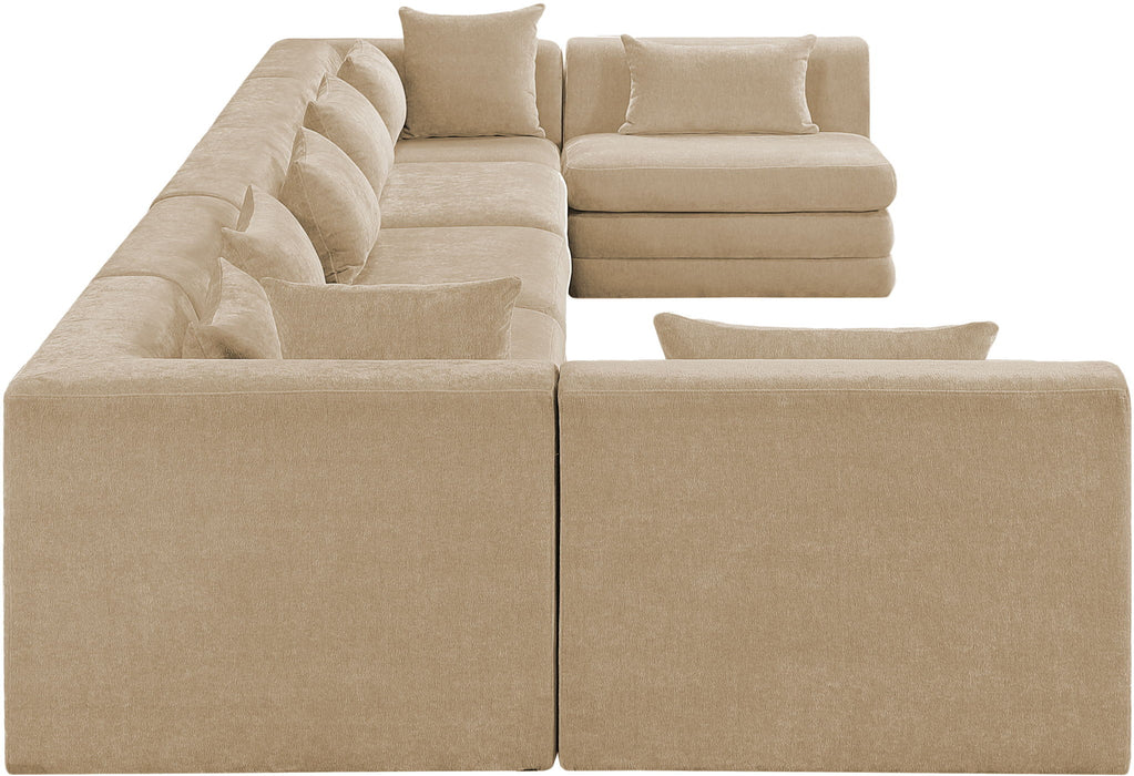Stellar - 7 Piece Chenille Fabric Upholstered Modular Sectional - Simple Home Plus