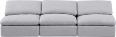 Indulge - Linen 3 Seat Modular Armless Sofa - Simple Home Plus