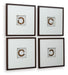 Dallbourne - White / Gold Finish - Wall Art Set (Set of 4) - Simple Home Plus