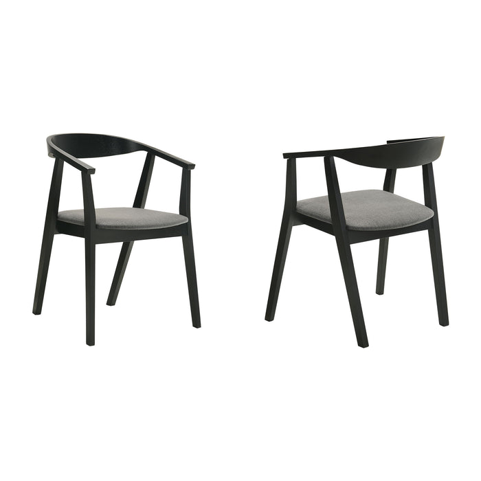 Santana - Wood Dining Chair With Black Frame - Simple Home Plus